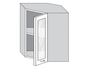 1.60.3у Шкаф настенный (h=720) угловой на 600мм со стекл. дверцей в Новой Ляле - novaya-lyalya.magazin-mebel74.ru | фото