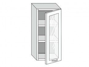 19.40.3 Шкаф настенный (h=913) на 400мм с 1-ой стекл. дверцей в Новой Ляле - novaya-lyalya.magazin-mebel74.ru | фото