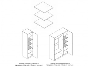 Комплект полок шкафа 1 дверного или 3 дверного в Новой Ляле - novaya-lyalya.magazin-mebel74.ru | фото