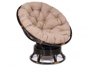 Кресло-качалка Papasan w 23/01 B с подушкой Antique brown, экошерсть Коричневый в Новой Ляле - novaya-lyalya.magazin-mebel74.ru | фото