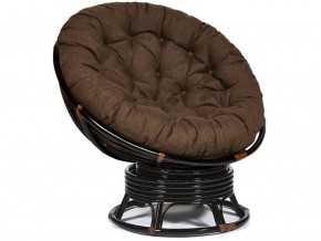 Кресло-качалка Papasan w 23/01 B с подушкой Antique brown, ткань Коричневый в Новой Ляле - novaya-lyalya.magazin-mebel74.ru | фото