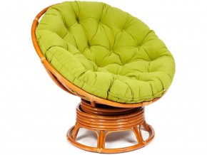 Кресло-качалка Papasan w 23/01 B с подушкой Cognac, флок Олива в Новой Ляле - novaya-lyalya.magazin-mebel74.ru | фото