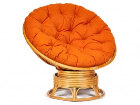 Кресло-качалка Papasan w 23/01 B с подушкой Honey, ткань Оранжевый в Новой Ляле - novaya-lyalya.magazin-mebel74.ru | фото