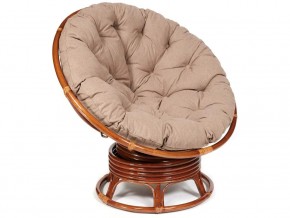 Кресло-качалка Papasan w 23/01 B с подушкой Pecan, экошерсть Коричневый в Новой Ляле - novaya-lyalya.magazin-mebel74.ru | фото