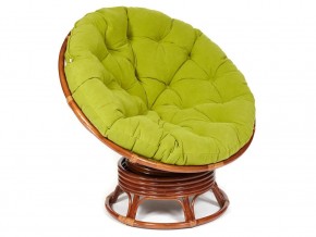 Кресло-качалка Papasan w 23/01 B с подушкой Pecan, флок Олива в Новой Ляле - novaya-lyalya.magazin-mebel74.ru | фото