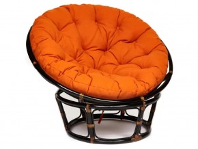 Кресло Papasan 23/01 W с подушкой Antique brown, ткань Оранжевый в Новой Ляле - novaya-lyalya.magazin-mebel74.ru | фото