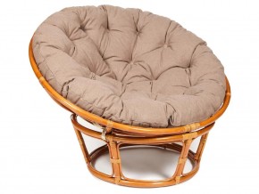 Кресло Papasan 23/01 W с подушкой Cognac, экошерсть Коричневый в Новой Ляле - novaya-lyalya.magazin-mebel74.ru | фото