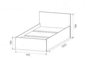 Кровать одинарная (Без матраца 0,9*2,0) в Новой Ляле - novaya-lyalya.magazin-mebel74.ru | фото