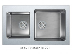 Мойка комбинированная Tolero twist TTS-840 Серый металлик 001 в Новой Ляле - novaya-lyalya.magazin-mebel74.ru | фото