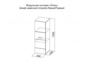 Шкаф навесной (глухой) Левый в Новой Ляле - novaya-lyalya.magazin-mebel74.ru | фото