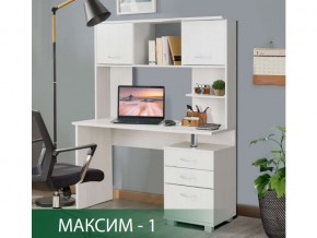 Стол компьютерный Максим-1 Ясень Анкор Светлый в Новой Ляле - novaya-lyalya.magazin-mebel74.ru | фото