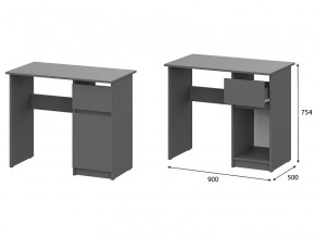Стол письменный 900 Денвер Графит серый в Новой Ляле - novaya-lyalya.magazin-mebel74.ru | фото